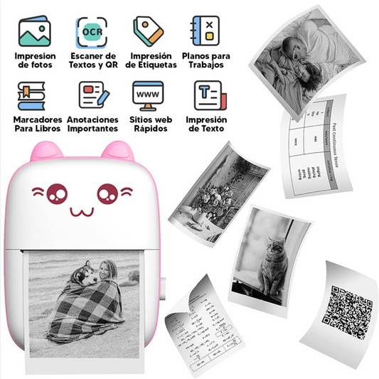 Mini Impresora Portátil Bluetooth Gato