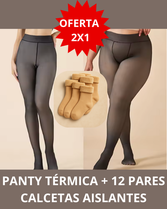 🔥 Pack WarmSkin™: PANTY TÉRMICA + 12 PARES CALCETAS AISLANTES